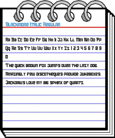 Blackmore Italic Regular Font