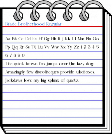 Blade Brotherhood Regular Font