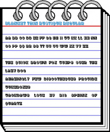 Blanket Thin Rustique Regular Font