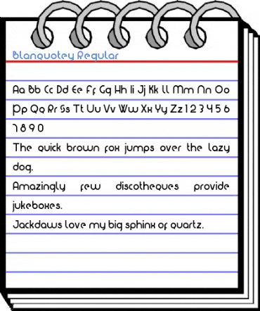 Blanquotey Regular Font
