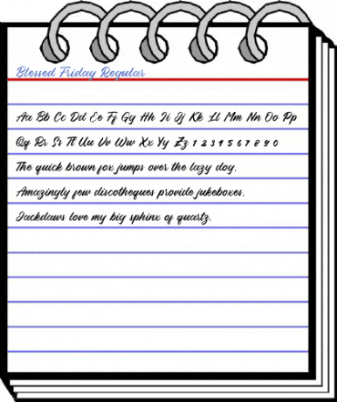 Blessed Friday Regular Font