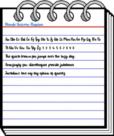 Blonde Unicorn Regular Font
