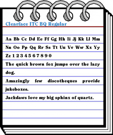 Clearface ITC BQ Regular Font