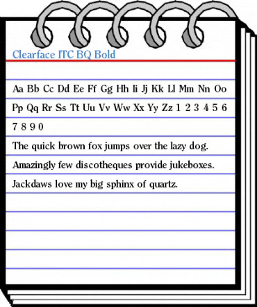 Clearface ITC BQ Bold Font