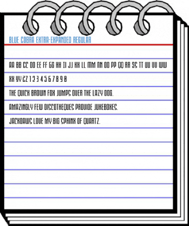 Blue Cobra Extra-Expanded Regular Font