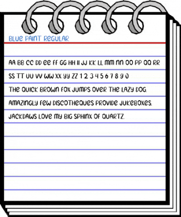 Blue Paint Regular Font