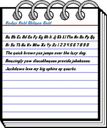 Bodax Bold Oblique Bold Font