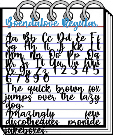 Boendalove Regular Font