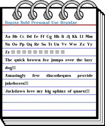 Bogota Bold Personal Use Regular Font