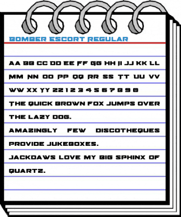 Bomber Escort Regular Font