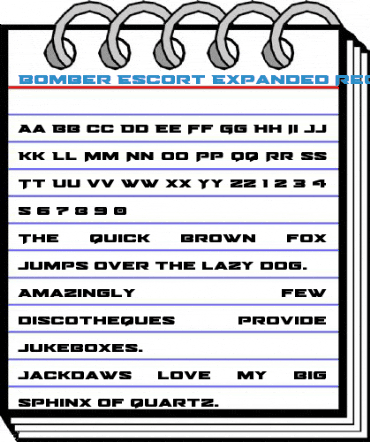 Bomber Escort Expanded Regular Font
