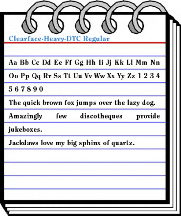 Clearface-Heavy-DTC Regular Font