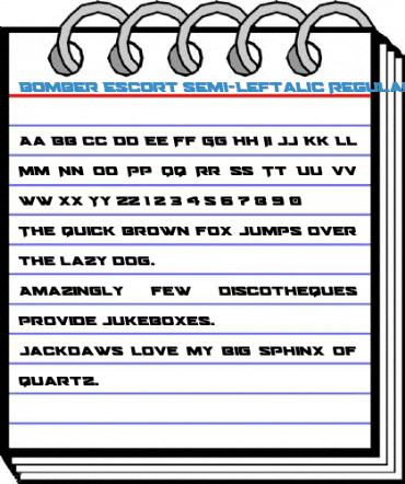 Bomber Escort Semi-Leftalic Regular Font