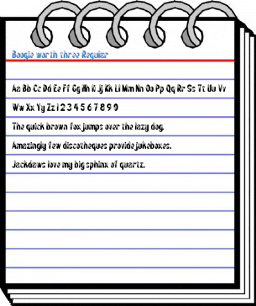 Boogie worth three Regular Font