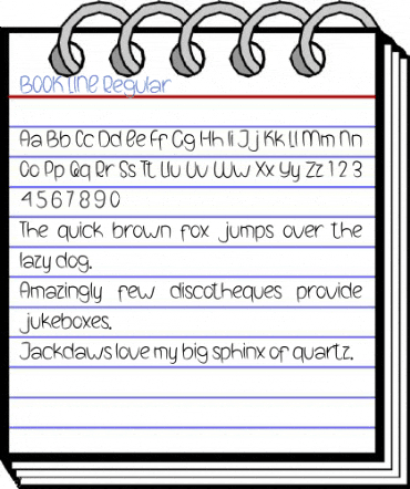 BOOK LINE Regular Font