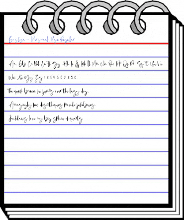 Bostya - Personal Use Regular Font