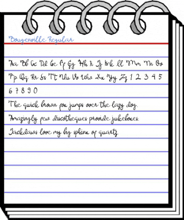 Bougenville Regular Font