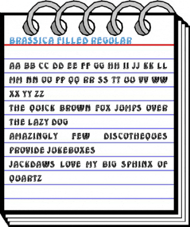 Brassica Filled Regular Font