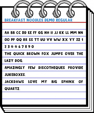 Breakfast Noodles DEMO Regular Font