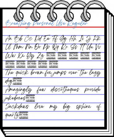 Breathing Personal Use Regular Font