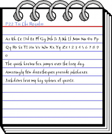 P22 Tai Chi Regular Font
