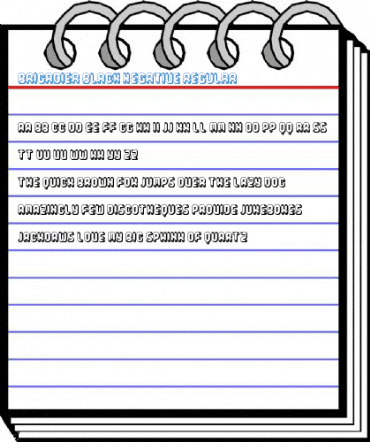 Brigadier Black Negative Regular Font