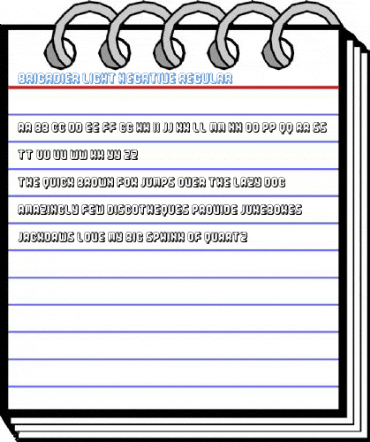 Brigadier Light Negative Regular Font