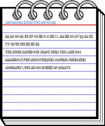 Brigadier Negative Regular Font