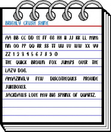 Brighly Crush Shine Font