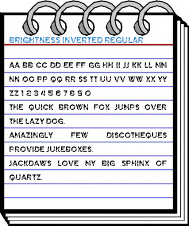 Brightness Inverted Regular Font