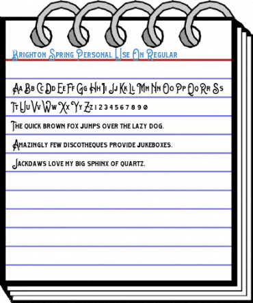 Brighton Spring Personal Use On Regular Font