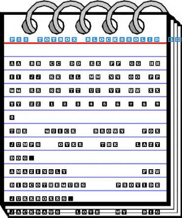 P22 ToyBox BlocksSolid Font