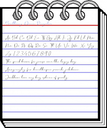 Brittney Queen Regular Font
