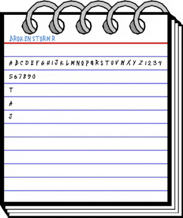BROKEN STORM Regular Font