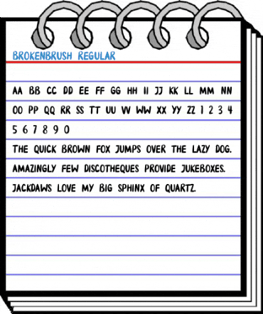 Brokenbrush Regular Font