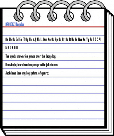 BROKENZ Regular Font