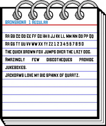 BRONSHONA_1 Regular Font