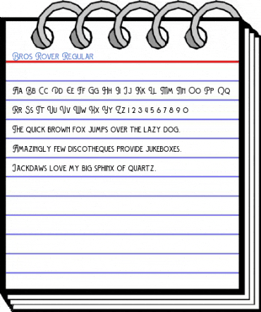 Bros Rover Regular Font