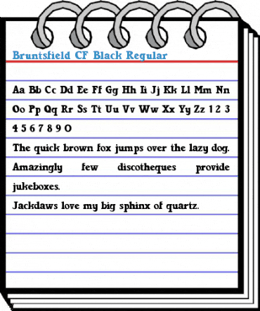 Bruntsfield CF Black Regular Font