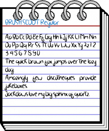 BRUSH SCOOT Regular Font