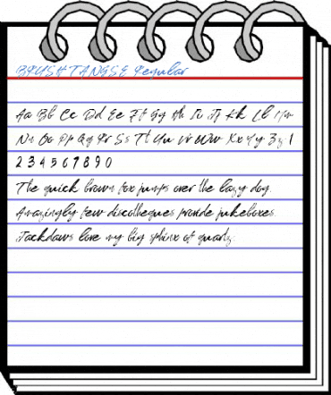 BRUSH TANGSE Regular Font