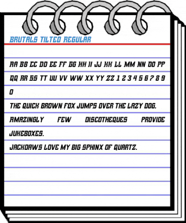 Brutals Tilted Regular Font