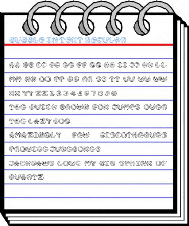 BUBBLE IN TEXT Regular Font