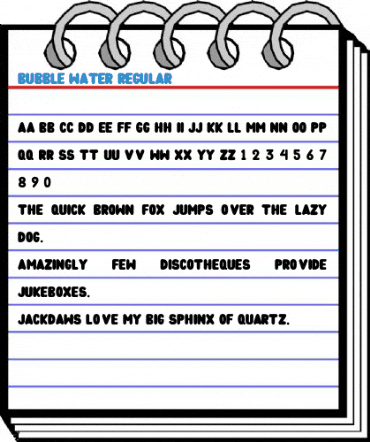 Bubble Water Regular Font