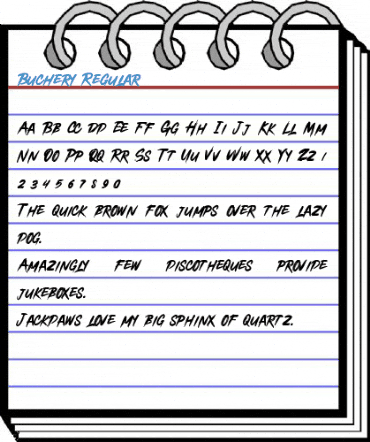 Buchery Regular Font