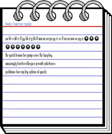 Bunker Lowercase Regular Font