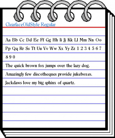 ClearfaceOldStyle Regular Font