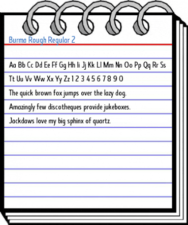 Burma Rough Regular 2 Font