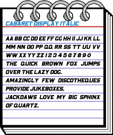 Cabaret Display Italic Font