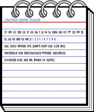 California Sunrise Regular Font